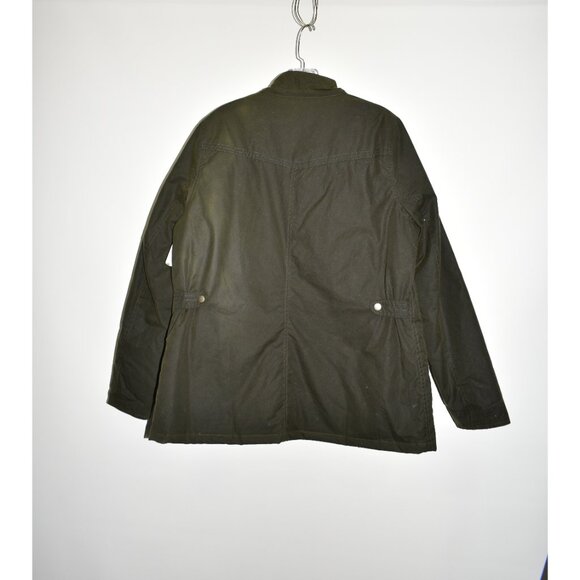 $500 Barbour Sandsend Waxed Cotton Utility Jacket Coat Dark Green  12 US 16  UK - Picture 4 of 10